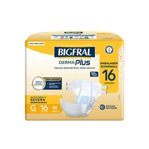 Fralda Geriátrica Bigfral Derma Plus G 16 Unidades