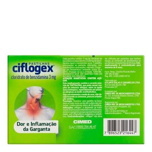 Ciflogex Pastilhas Cimed Sabor Menta e Limão 12 Unidades