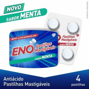 Eno Pastilhas Mastigáveis 4 Comprimidos Menta GSK AV*