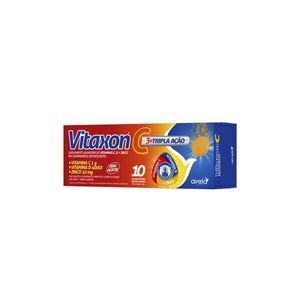 Vitaxon Tripla Ação 1g + 10mg + 200UI 10 comprimidos efervescentes Airela