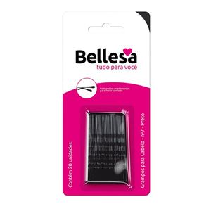 Grampo de Cabelo Bellesa 50 Unidades Preto Nº5