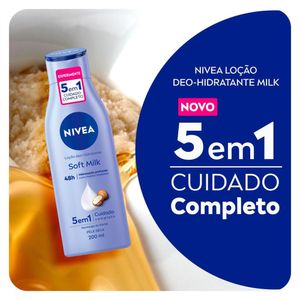 Loção Corporal Hidratante Nivea Soft Milk Seca 200ml