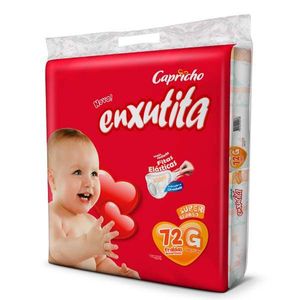 Fralda Enxutita Classic Super Jumbo G com 72 Unidades