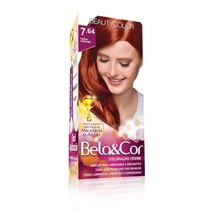 Coloração Bela & Cor Creme 7 64 Ruivo Natural