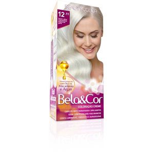 Coloração Creme Bela&Cor 12 11 Louro Ultra Gelo