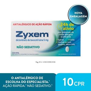 Zyxem 5mg 10 Comprimidos Revestidos