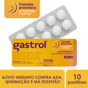 Gastrol 185mg + 231,5mg + 178mg 10 Pastilhas