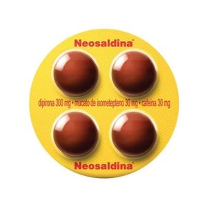 Neosaldina DIP Dipirona + Cafeína + Isometepteno Hypera 4 Comprimidos Envelope