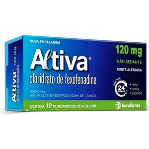 Altiva Cloridrato de Fexofenadina Eurofarma 120mg 10 comprimidos