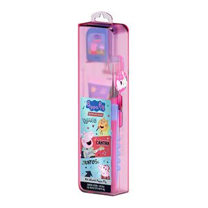 Escova Dental Infantil Dentaclean Fio + Gel Dental 50g Peppa Pig