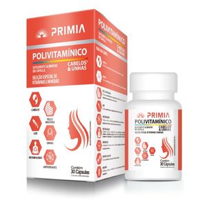 Primia Polivitamínico Cabelos E Unhas 30 Cápsulas