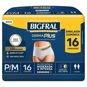 Roupa Íntima Bigfral Pants Premium P/M 16 Unidades