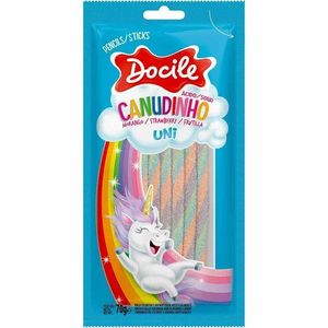 Canudinho Docile Morango Cítrico Unicornio 70g