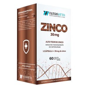 Nutravitta Zinco 30mg com 60 cápsulas