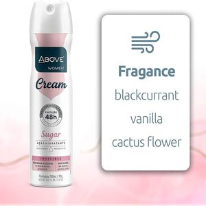 Desodorante Above Aerossol Women Cream Sugar 150ml