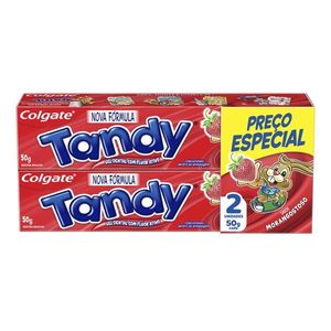 Creme Dental Tandy Morango 50g - 2 Unidades