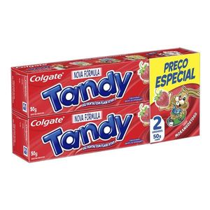 Creme Dental Tandy Morango 50g - 2 Unidades