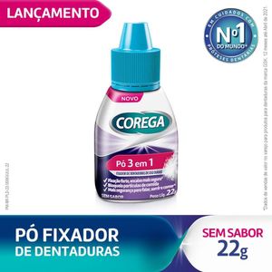 Corega Pó 3 em 1 Sem Sabor GSK - 22g