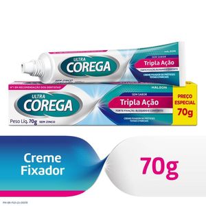 Corega Ultra Creme Tripla Ação Sem Sabor 70g