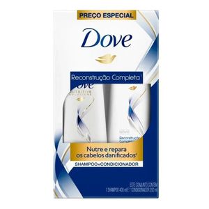 Kit Dove Reconstrução + Queratina Shampoo 350ml + Condicionador 175ml