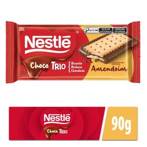 Chocolate Nestlé Chocolate Trio Chocolate com Amendoim 90 gramas