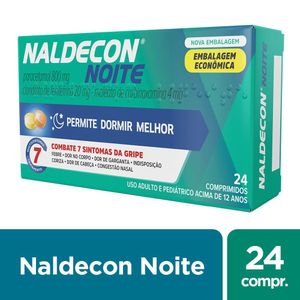 Naldecon Noite 400mg/20mg/400mg/4mg 24 Comprimidos