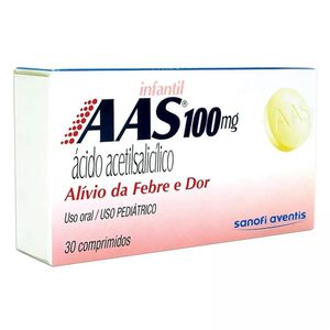 AAS Infantil 100mg 30 Comprimidos