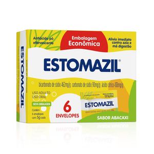 Estomazil Pó Efervescente Sabor Abacaxi Hypera 5g com 6 Envelopes