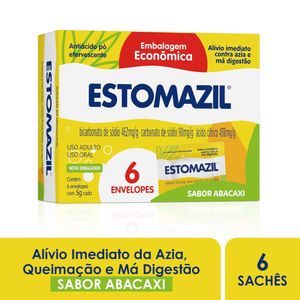 Estomazil Pó Efervescente Sabor Abacaxi Hypera 5g com 6 Envelopes