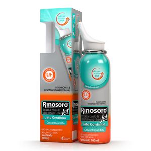 Rinosoro Jet 0,9% Descongestionante Spray Jato Contínuo 100ml