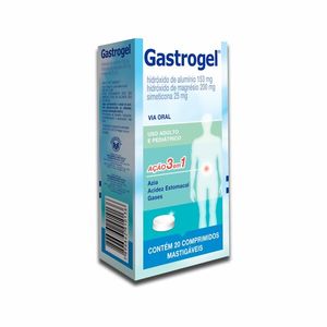 Gastrogel 153mg/200mg/25mg 20 Comprimidos Mastigáveis