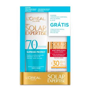 Protetor LOréal Expertise FPS70 200ml + Facial Anti-Rugas FPS30 25g