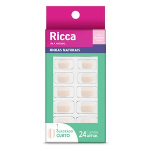 Unhas Postiças Ricca 1336 Naturais Quadrado Curto
