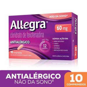 Allegra 60mg 10 Comprimidos Revestidos