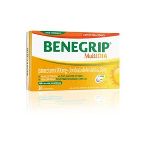 Benegrip Multi Dia 800mg/20mg 20 Comprimidos