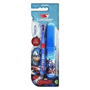 Escova Dental Infantil Condor Avengers 1 Unidade + Capa Protetora