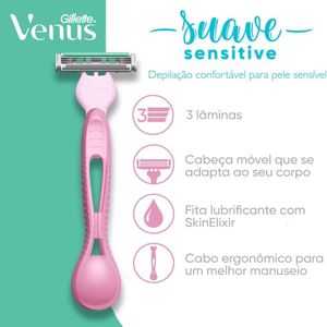 Aparelho de Depilação Venus Suave Sensitive 4 Unidades