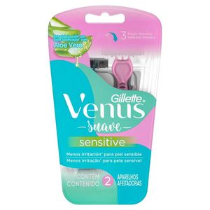 Aparelho de Depilação Gillette Venus Sensitive Suave 2 Unidades