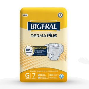 Fralda Geriátrica Bigfral Derma Plus G 7 Unidades