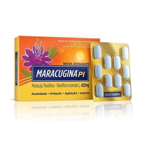 Maracugina PI Calmante Fitoterápico Passiflora Incarnata 420mg Hypera 20 Comprimidos