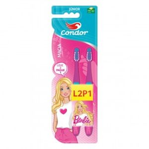 Escova Dental Condor Barbie 4+ Anos 2 Unidades