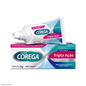Creme Fixador de Dentadura Corega Ultra Sem Sabor 19g