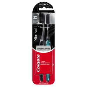 Escova Dental Colgate Slim Soft Black 2 Unidades