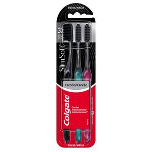 Escova Dental Colgate SlimSoft 3 Unidades Black