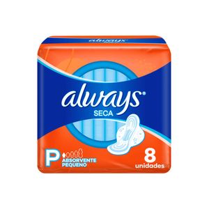 Absorvente Always Super Proteção Seca com Abas 8 Unidades