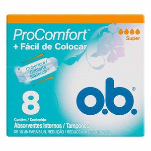 Absorvente Interno O B  ProComfort Super 8 Unidades