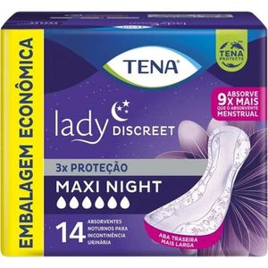 Absorvente Tena Para Incontinência Urinária Lady Discreet Maxi Night 14 Unidades