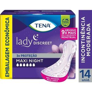 Absorvente Tena Para Incontinência Urinária Lady Discreet Maxi Night 14 Unidades