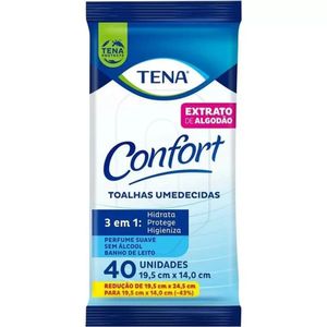 Toalha Umedecida Compacta Tena Confort 40 Unidades