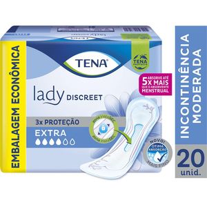 Absorvente Para Incontinência Urinária Tena Lady Discreet Extra 20 Unidades